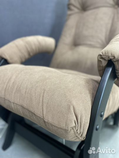 Мягкое кресло - маятник коричневое/венге