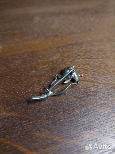 Брошь, Серебро, эмаль, 19 в