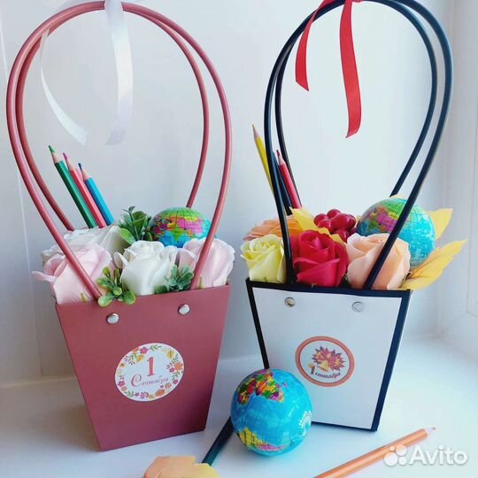 Букеты из мыльных роз учителю и воспитателю