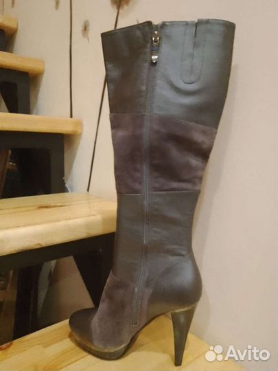 Сапоги демисезонные нат кожа и замша