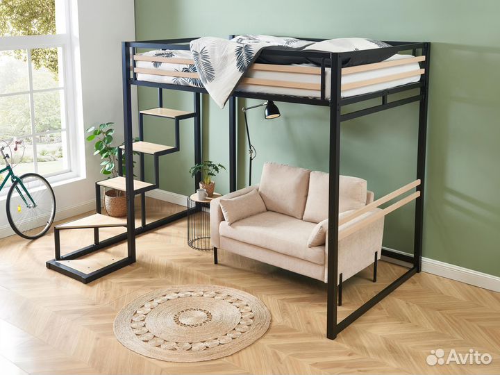 Кровать чердак с местом под рабочую зону