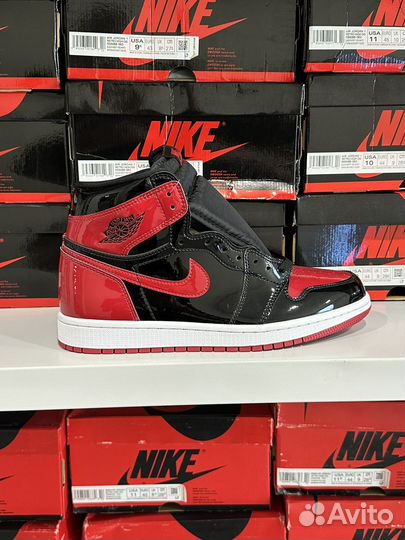 Nike air jordan 1 retro high og patent bred