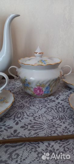 Коф. сервиз тонкостенный Коростень 6 персон СССР