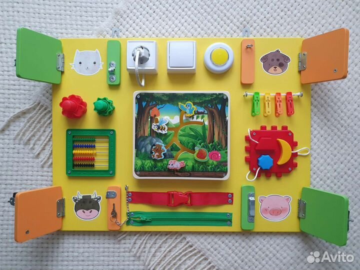 Бизиборд / Развивающая доска / Развивающий модуль
