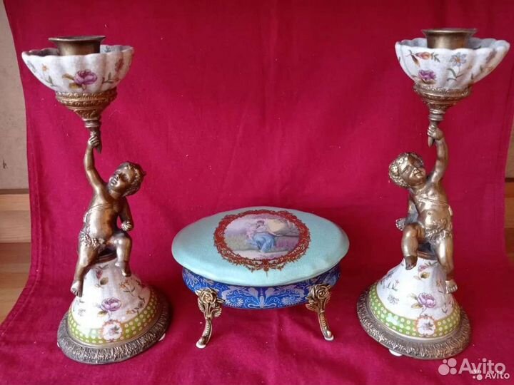 Подсвечники из латуни Италия