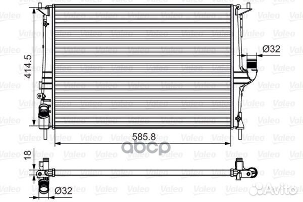 Радиатор системы охлаждения LCV 700801 Valeo
