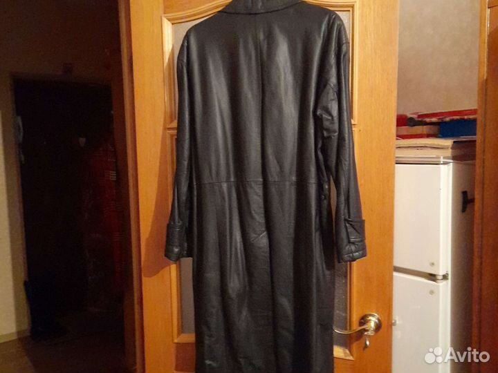 Пальто мужское кожаное