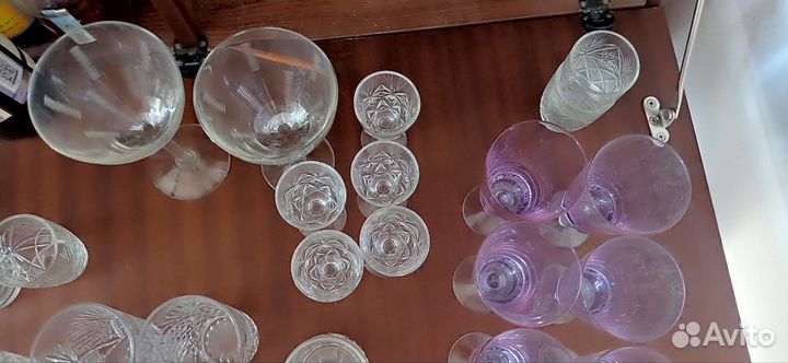 Бокалы, фужеры, рюмки, стаканы, хрусталь, стекло