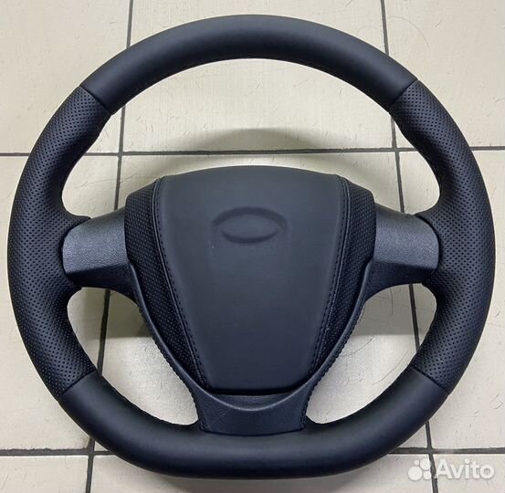 Руль приора 2 стиль на 2108-2115 обшитый в кожу