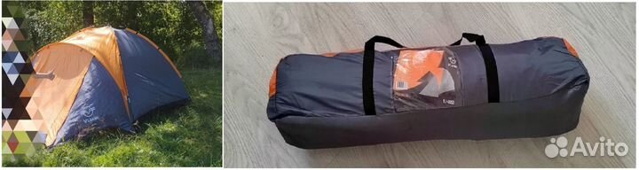 Палатка туристическая 4 местная с тамбуром новая