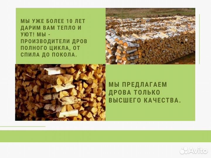 Дрова колотые березовые