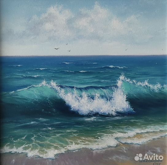 Картина маслом Морской пейзаж волны