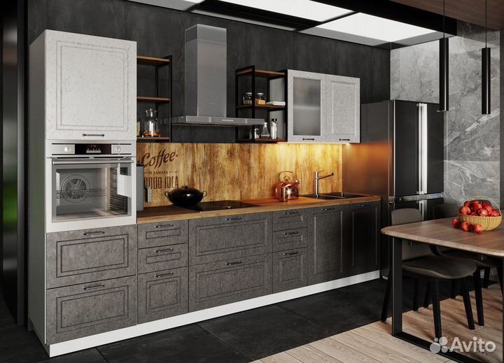 Кухня на заказ в стиле скала