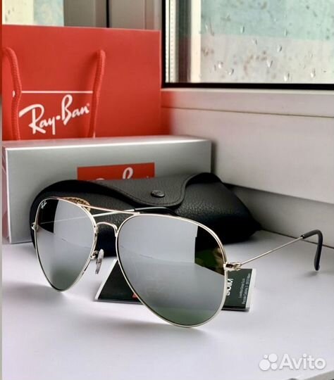 Очки ray ban aviator зеркальные