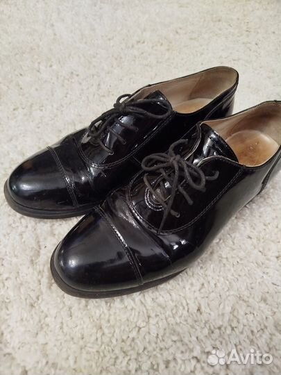Полуботинки лаковые р.38 натур.кожа
