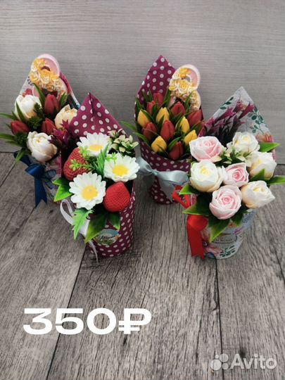 Мыло ручной работы букеты