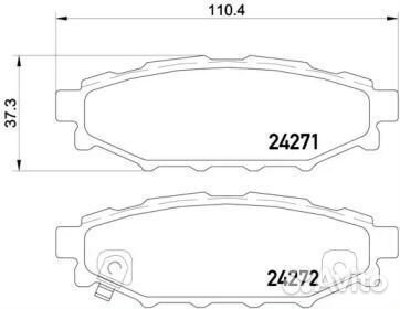 Колодки тормозные subaru