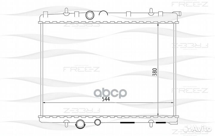 Радиатор citroen C4, picasso 07/ peugeot 307