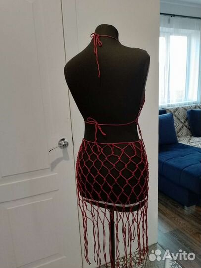 Пляжный комплект сетка макраме