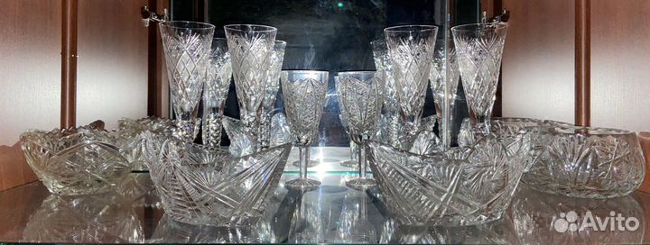 Набор посуды из хрусталя