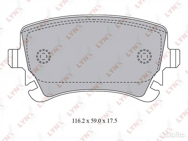 Колодки тормозные дисковые зад BD1224 lynxauto