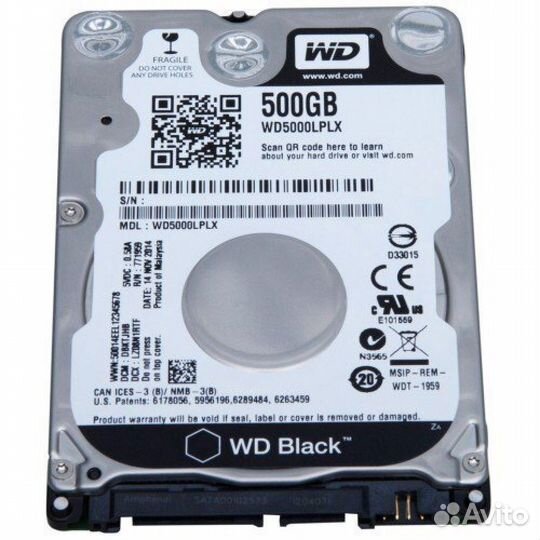 Жёсткий диск для ноутбука 500 Гб WD5000lplx
