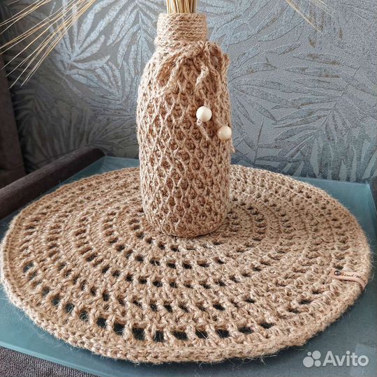 Салфетка из джута в скандинавском стиле, 40 см