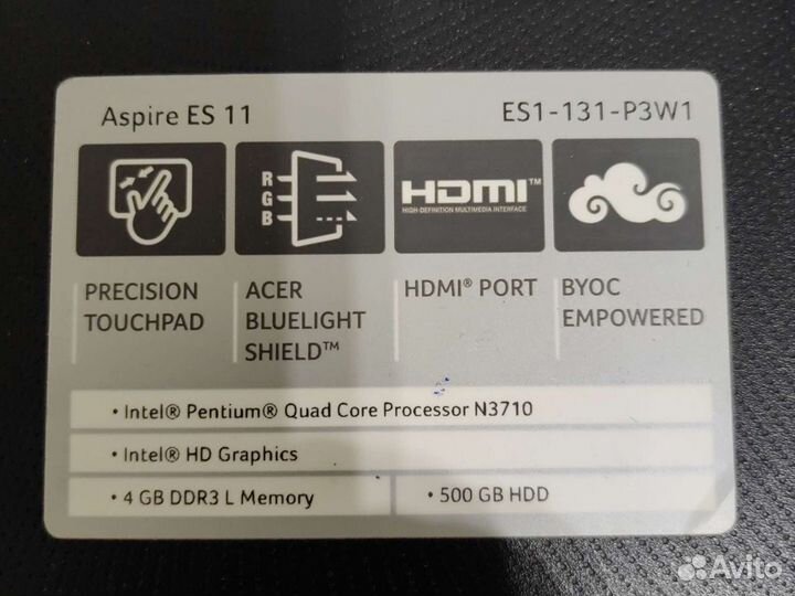 Acer aspire ES1