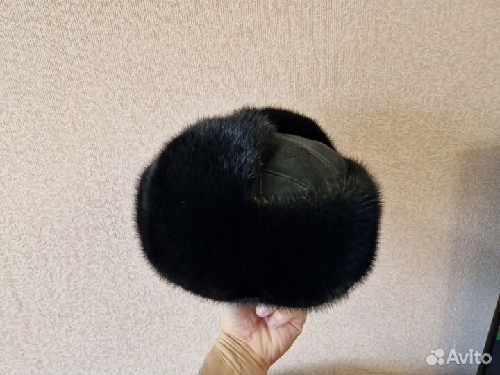 Шапка новая мужская норковая, размер 60