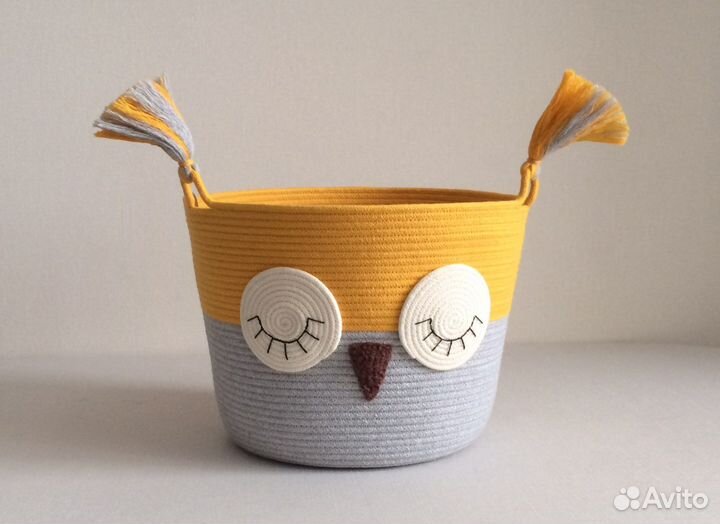 Корзинки детские из хлопкового шнура