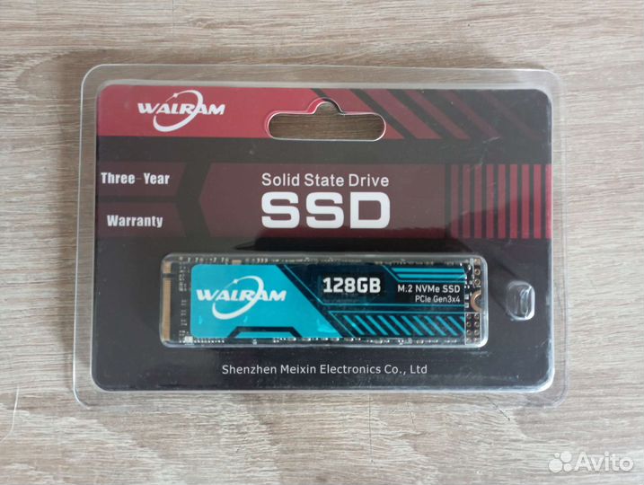Новые SSD m2 nvme Walram 128gb/256gb/512gb/1tb