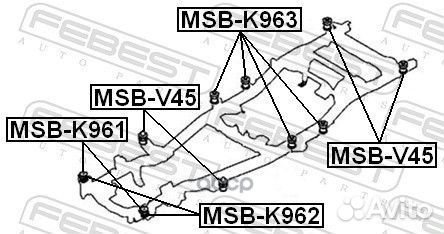 Подушка подрамника (mitsubishi pajero/montero S