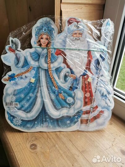 Дед мороз и снегурочка, украшение