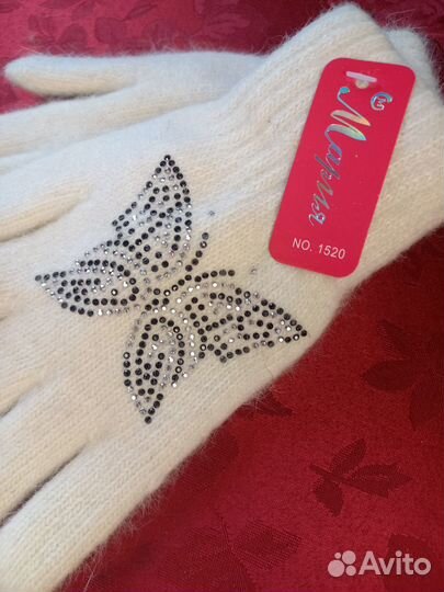 Шапка шарф перчатки шерсть/ангора