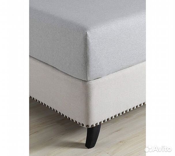 Простынь GoodNight Трикотаж 160х200х20 Серый на ре