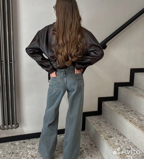 Кожаная куртка косуха из эко кожи