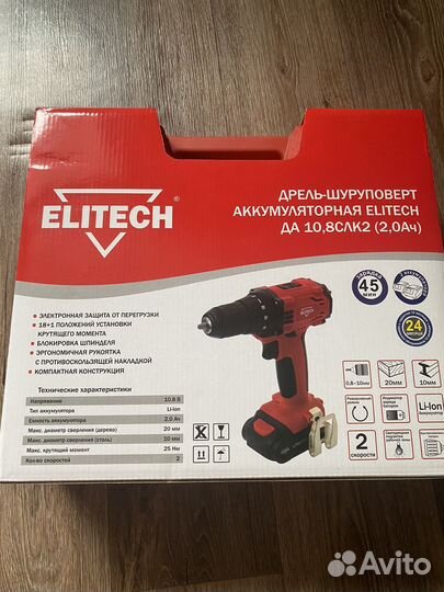 Дрель-шуруповерт аккум Elitech да 10.8слк2