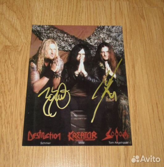Автографы Sodom, Destruction Thrash metal
