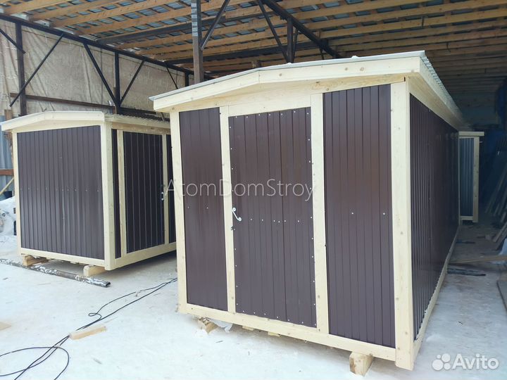 Вагончик бытовка строительная с установкой