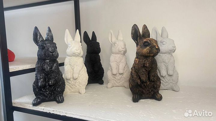 Статуэтка Заяц/Пасхальный/Символ нового года/Гипс