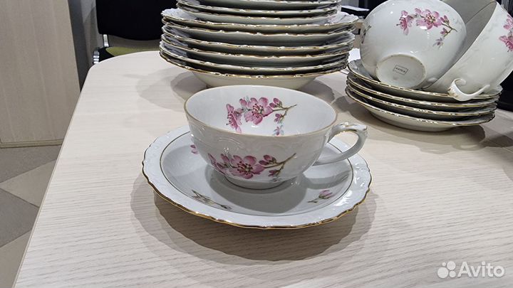 Чайный сервиз kahla гдр сакура фарфор + тарелки