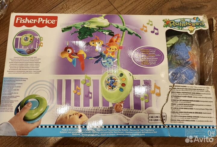Мобиль на кроватку fisher price tropic