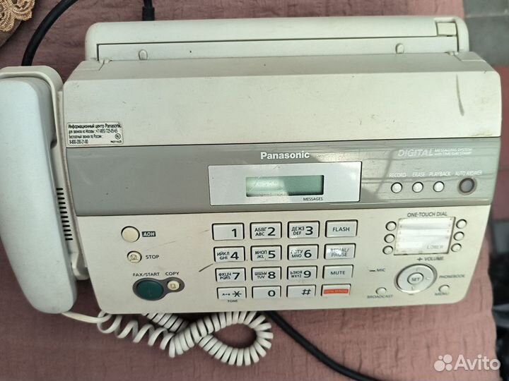 Факс телефон panasonic kx ft 988