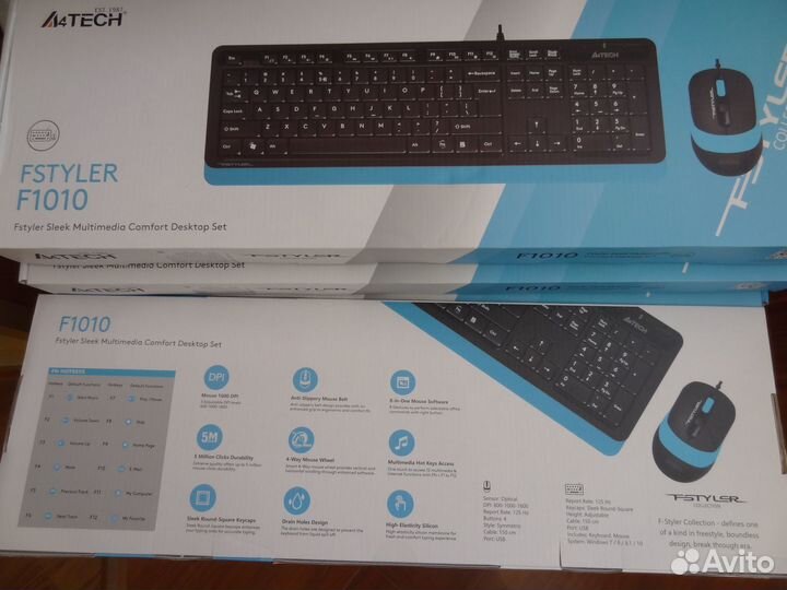 Клавиатура+мышь A4tech Fstyler F1010 и KRS-8372