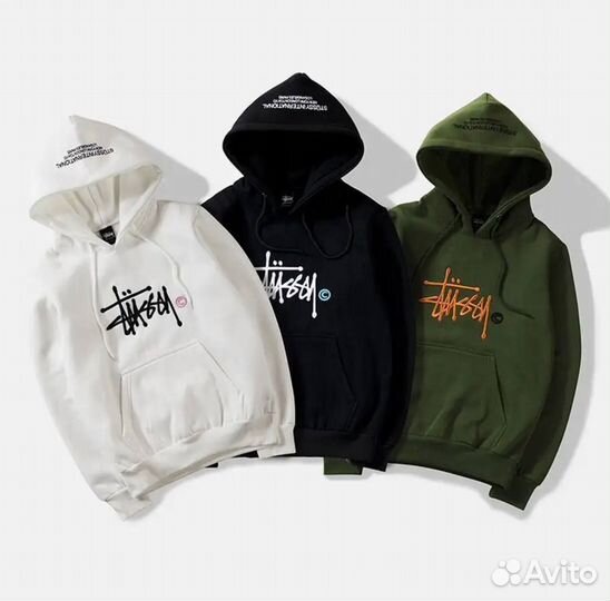 Худи Stussy v2 Белое