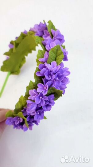 Ободок Сирень / ободок с цветами