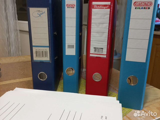 Папка регистратор, бумажные скоросшиватели