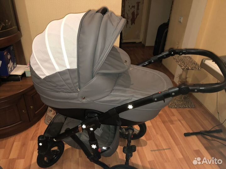 Коляска 2 в 1 adamex barletta Deluxe carbon D40