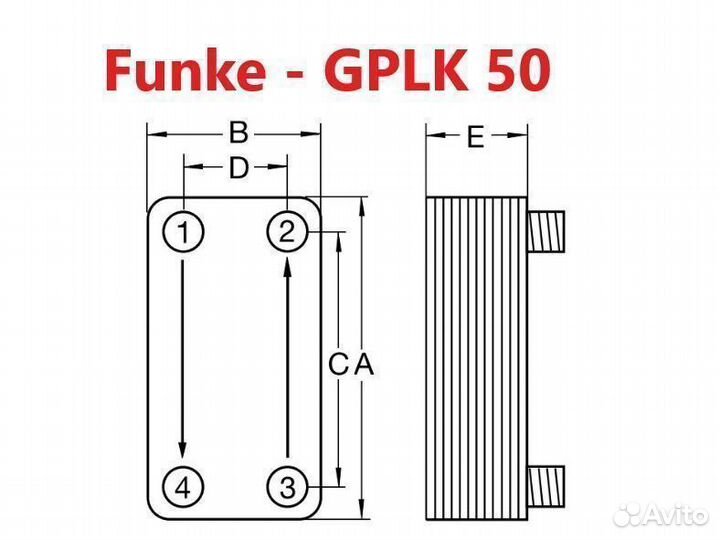 Паяные теплообменники Funke - gplk 50