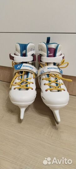 Коньки раздвижные, Nordway, размер 34-37